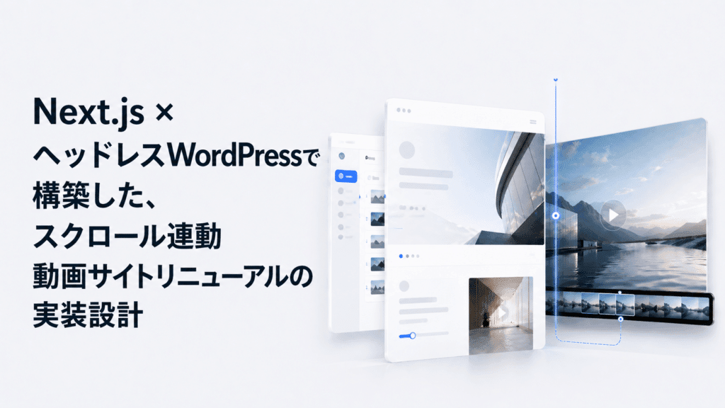 Next.js × ヘッドレスWordPressで構築した、スクロール連動動画サイトリニューアルの実装設計