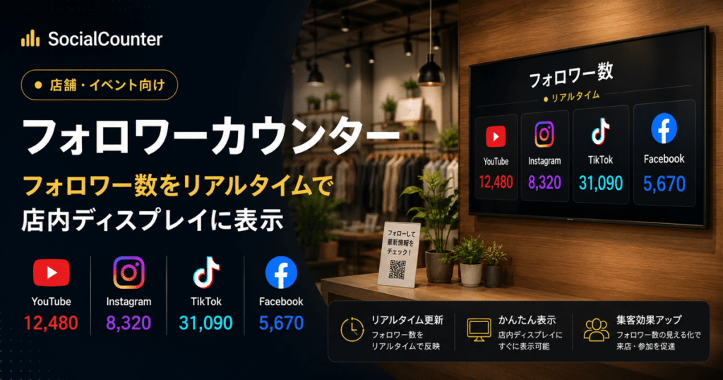 店舗のSNS集客を支援する「SocialCounter」をリリース|月額980円から